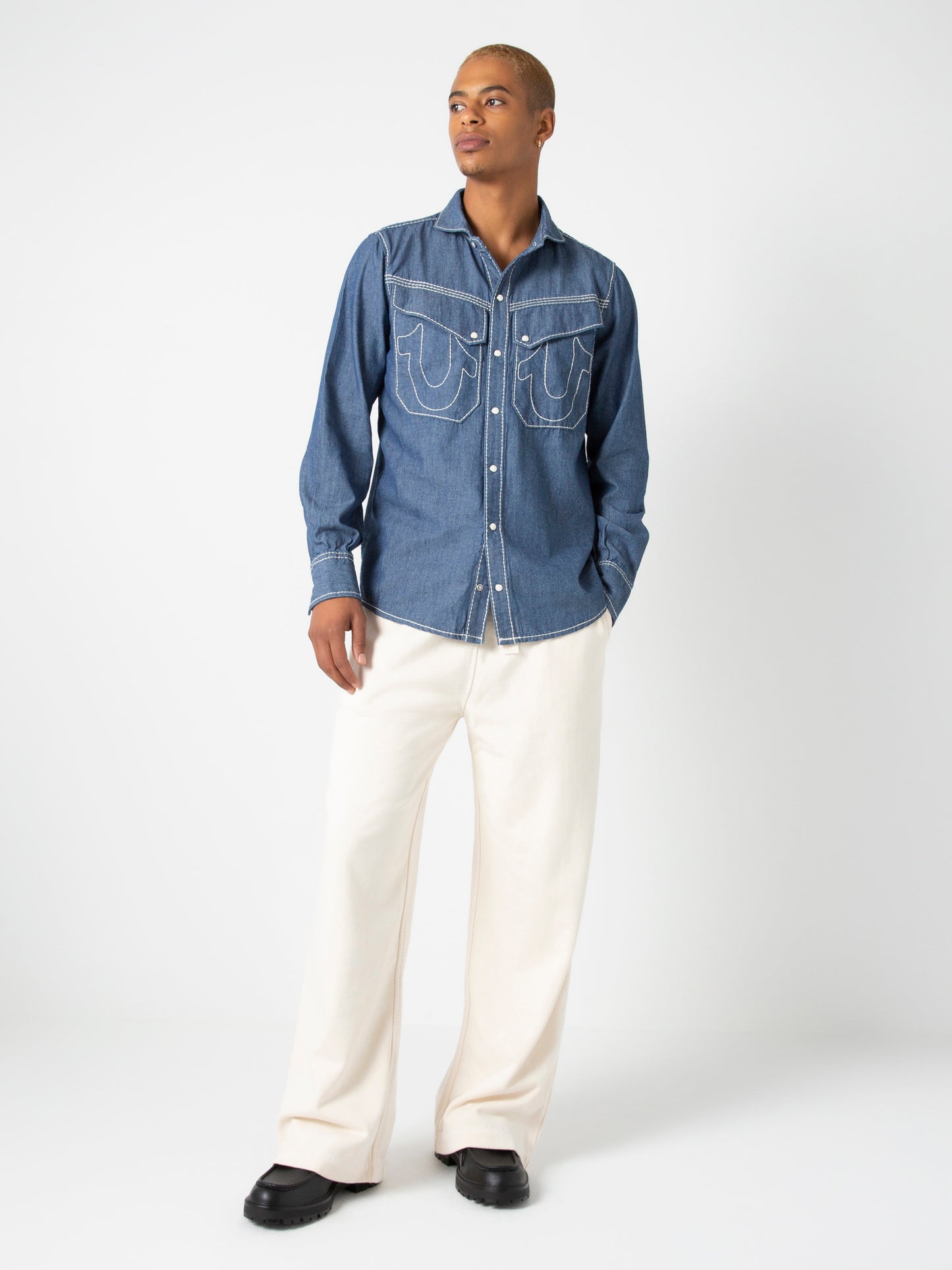 CHAMBRAY WESTERN SHIRT