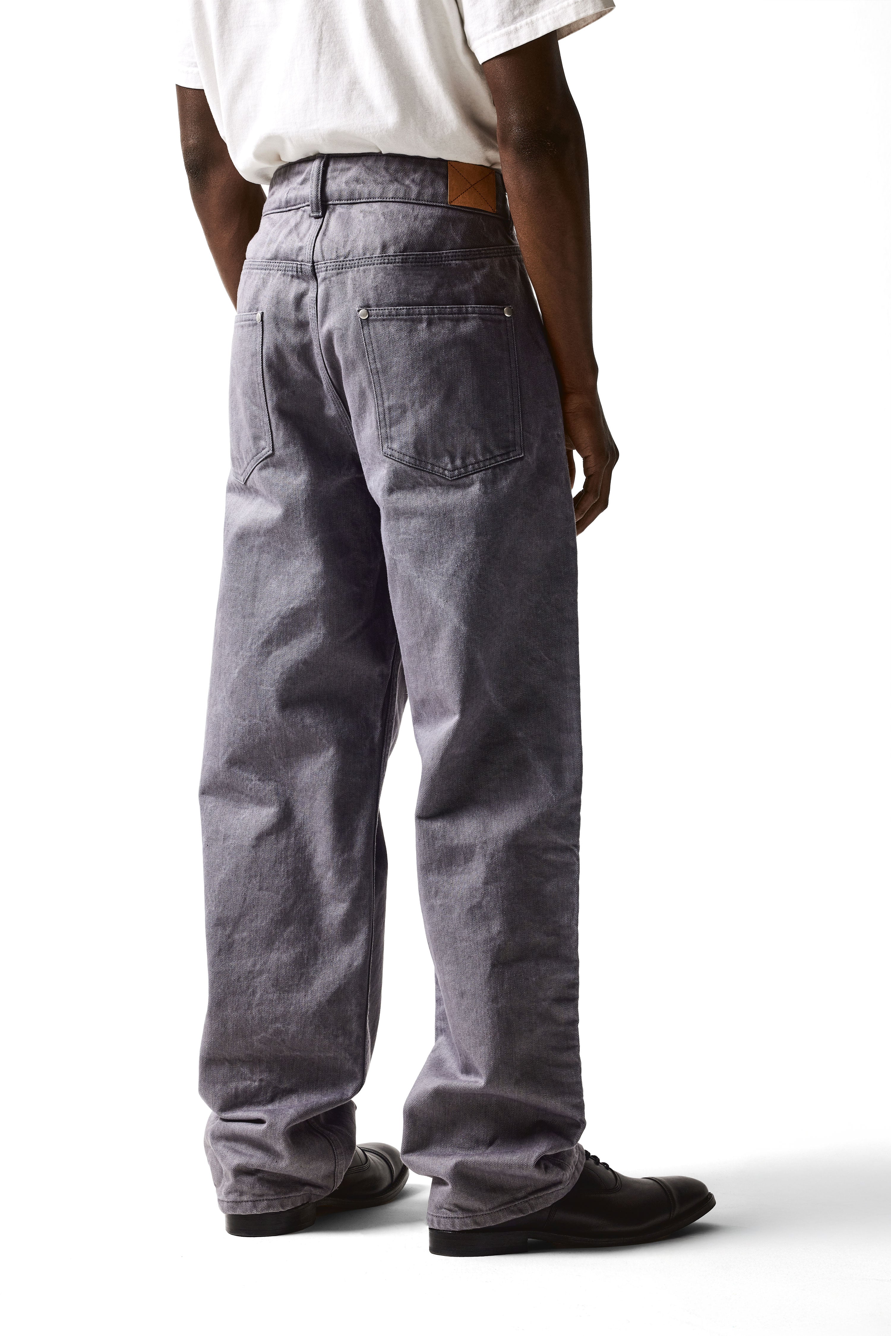 WORKER WIDE-LEG JEANS : GRAY