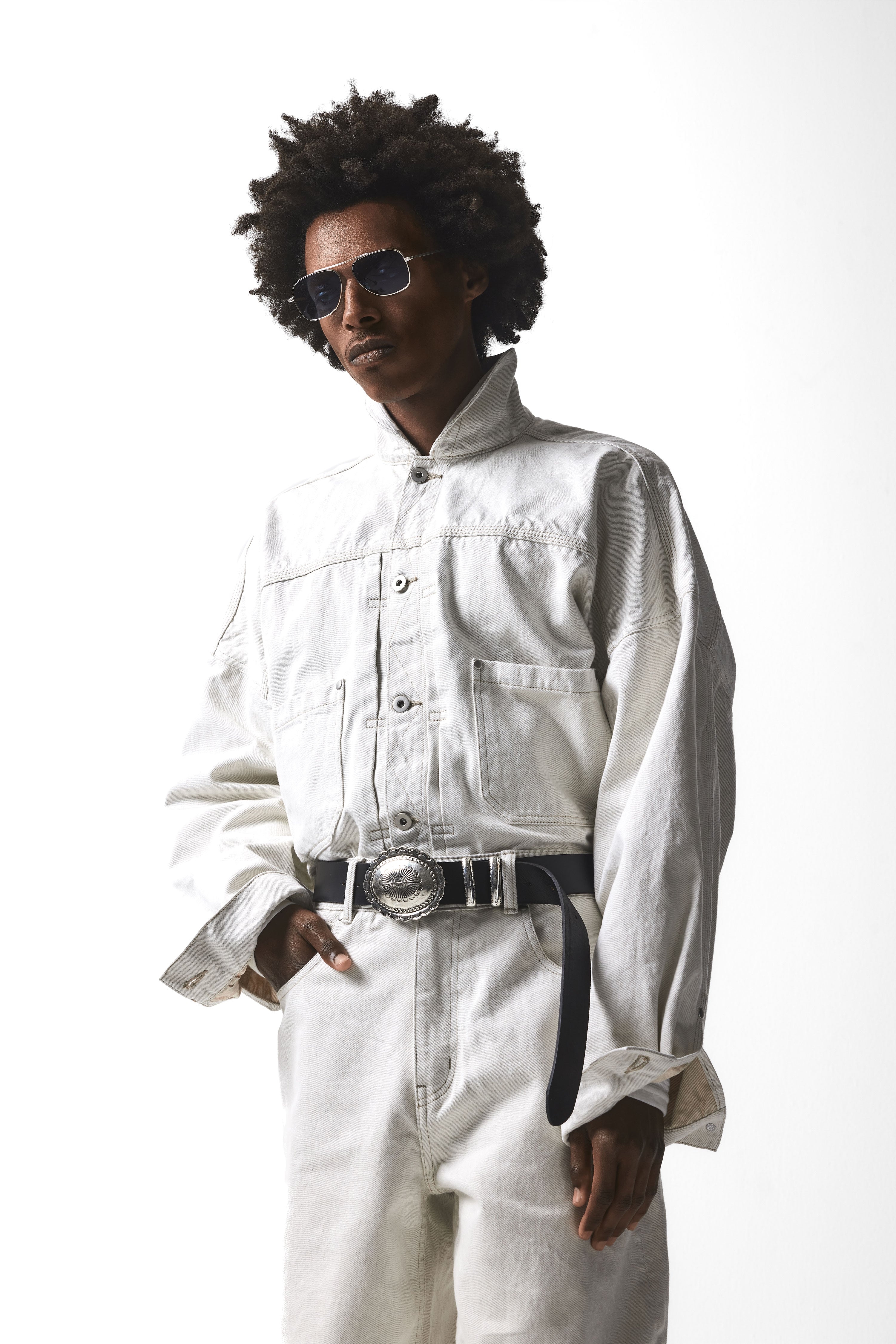 TYPE-2 DENIM WORK JACKET : CREAM WHITE