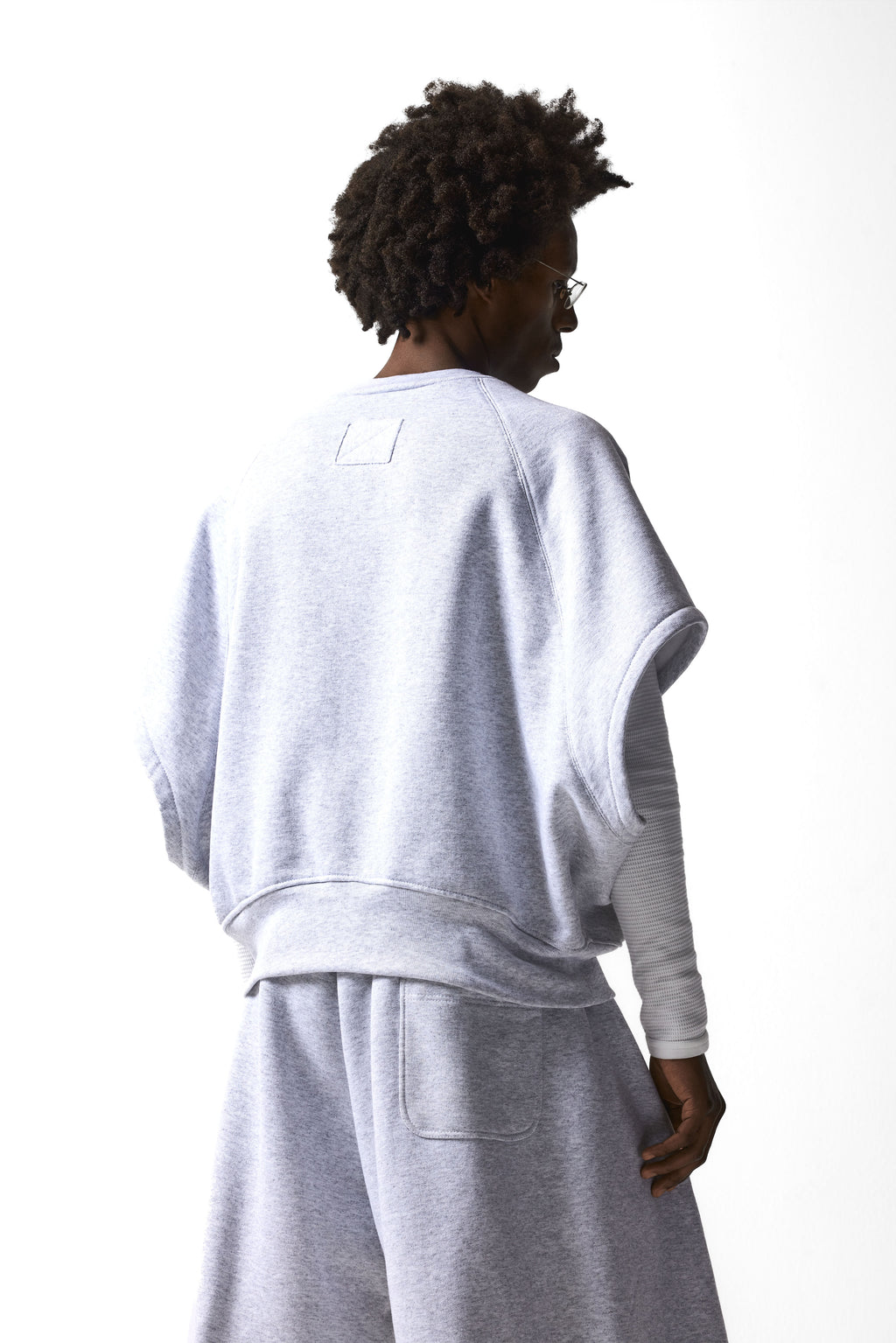 RAGLAN SMOCK T-SHIRT : HEATHER GRAY