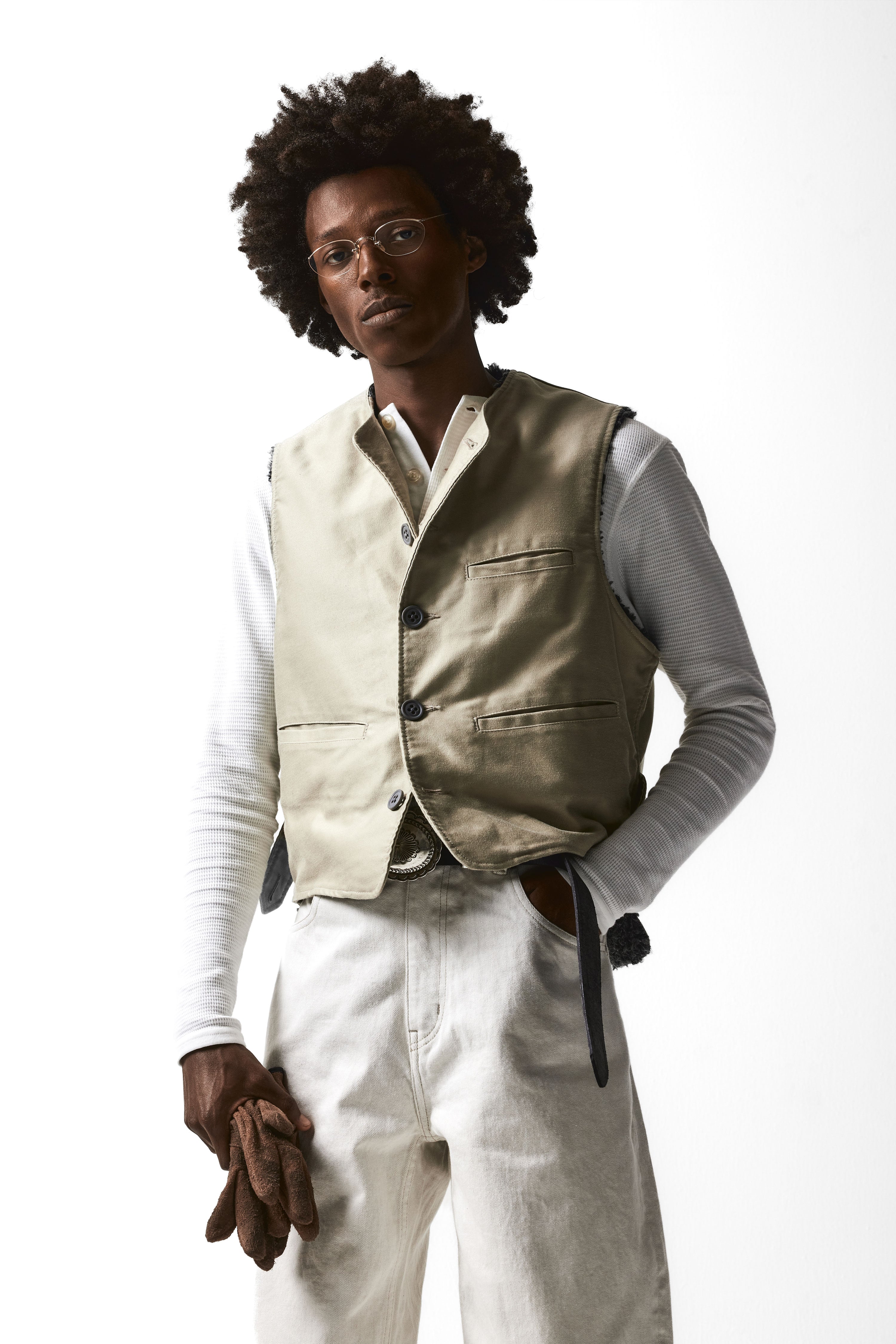 CHORE VEST : OFF-CREAM