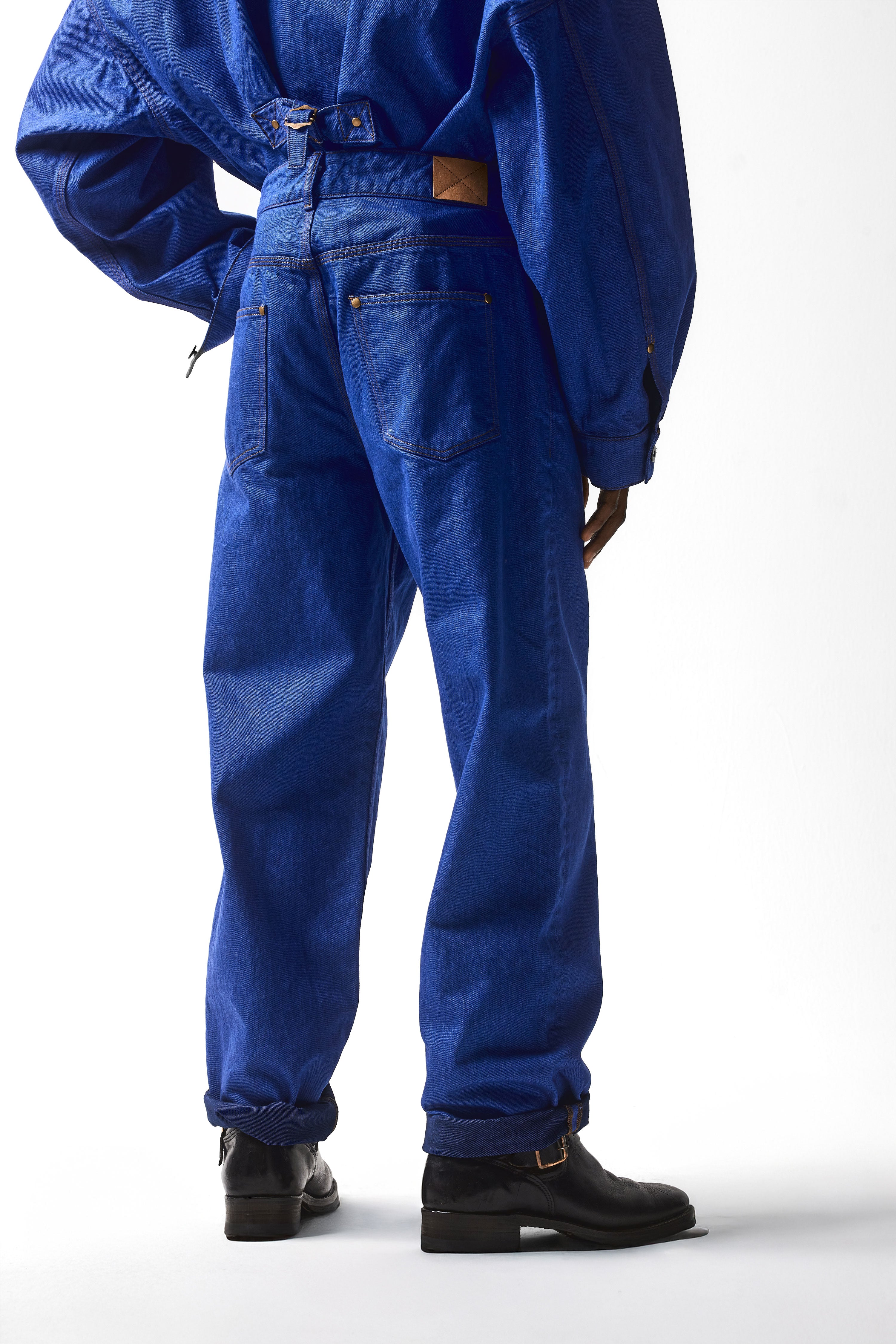 WORKER WIDE-LEG JEANS : HAITIAN BLUE