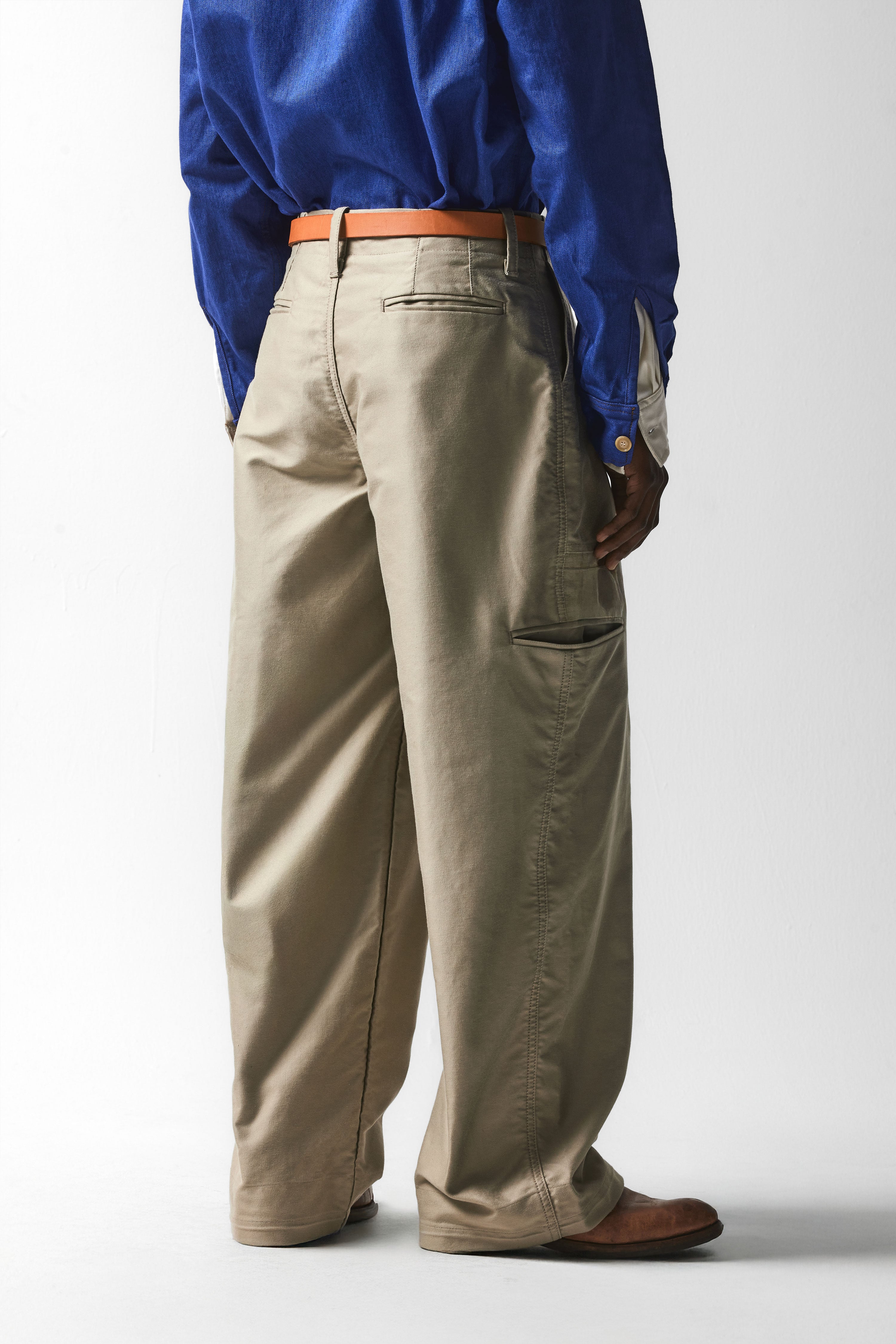 CARGO CHORE PANT : OFF-CREAM