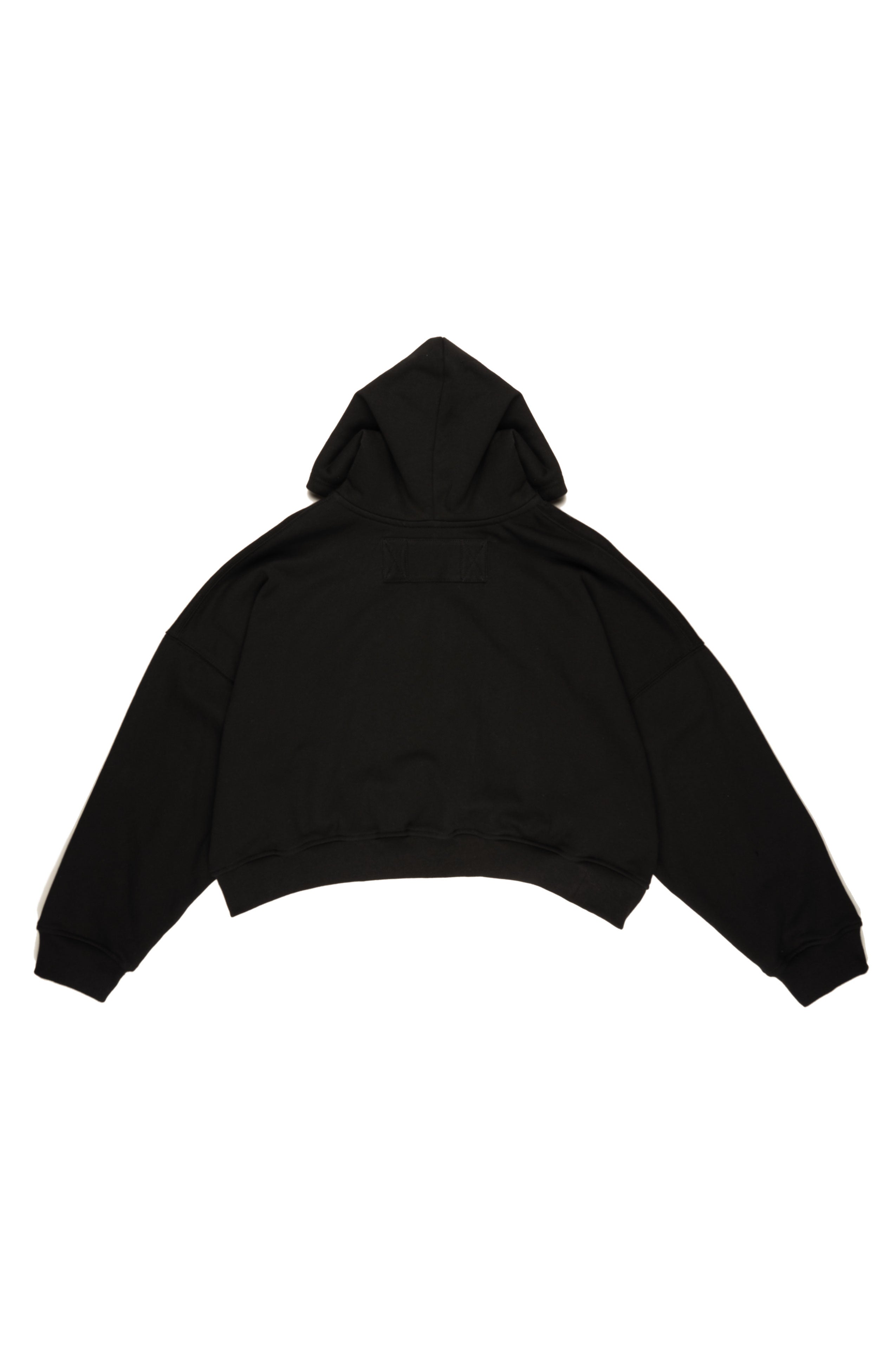 CROPPED PULLOVER HOODIE : BLACK