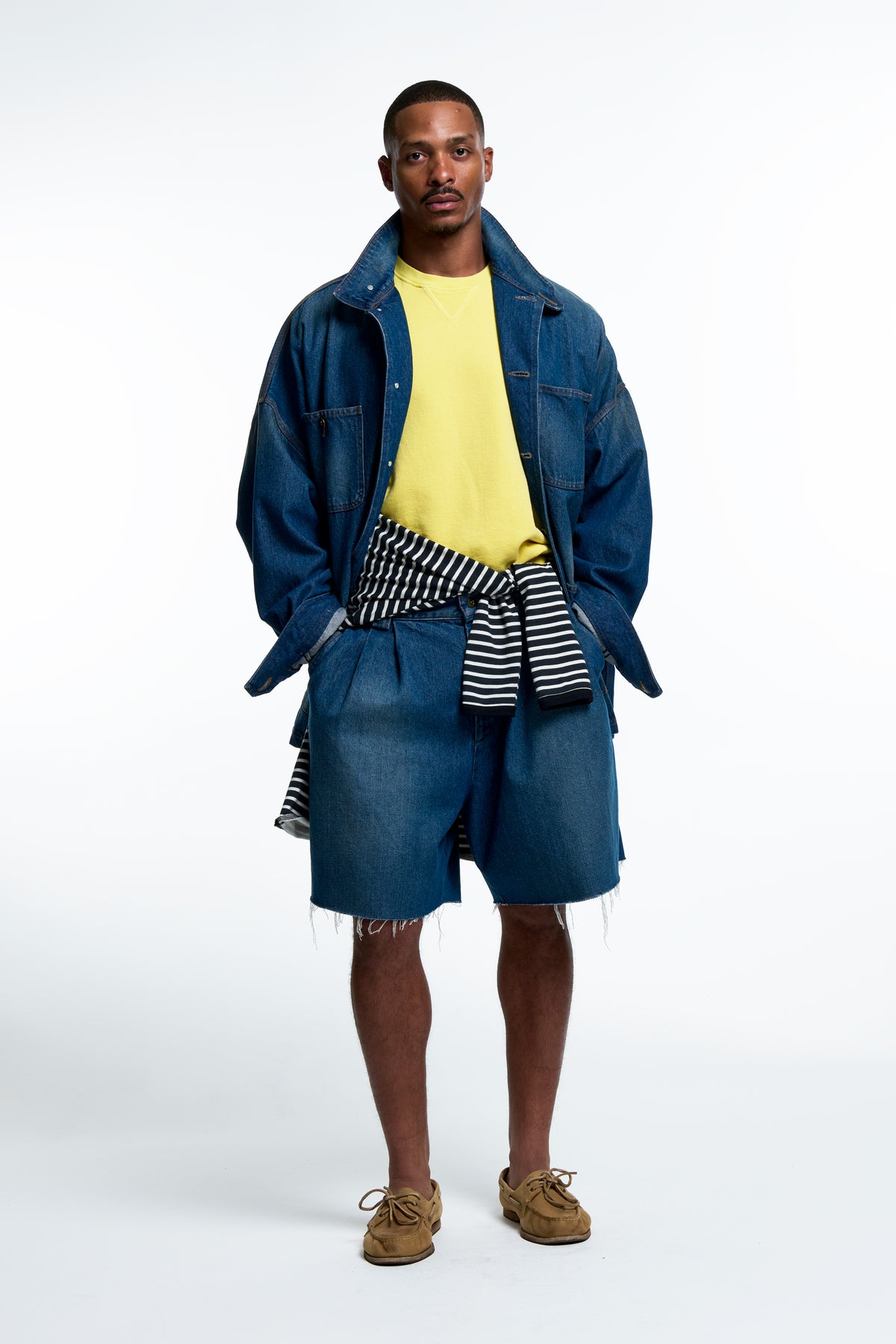 SAWW CHORE COAT : WASHED INDIGO