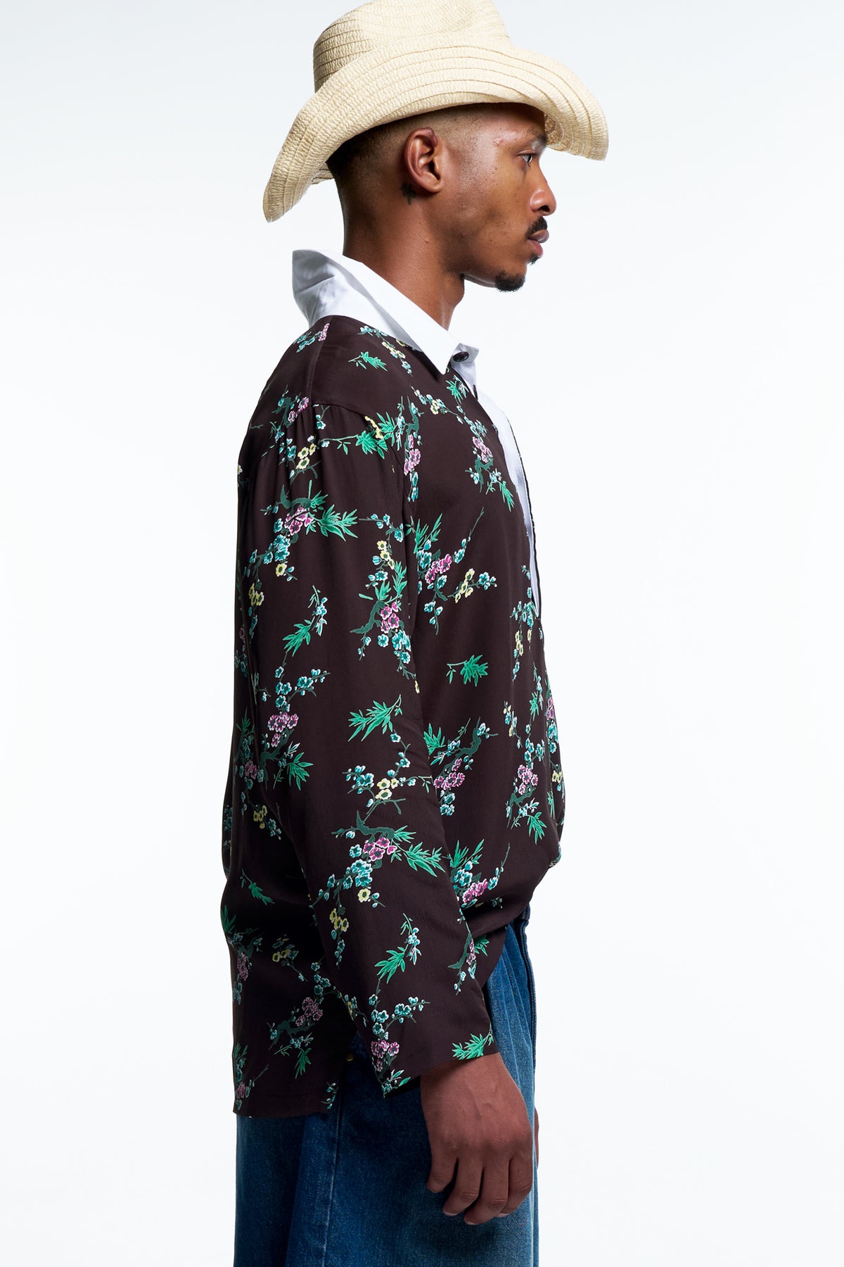 CAMP COLLAR RUGBY SHIRT : HAWAIIAN FLORAL