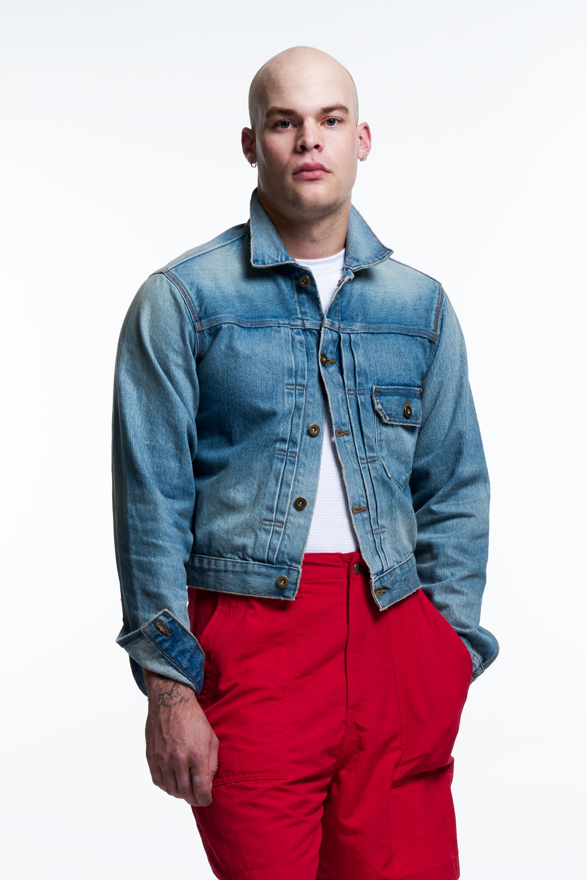 TYPE-I WORK JACKET : LT WASHED INDIGO