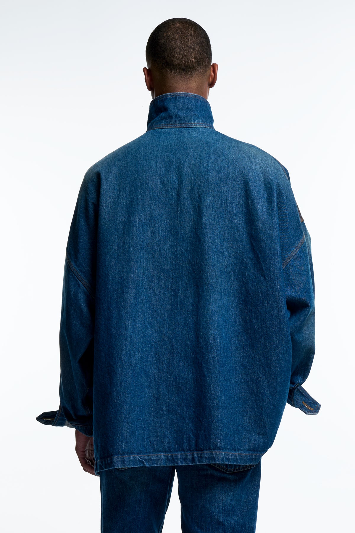 SAWW CHORE COAT : WASHED INDIGO