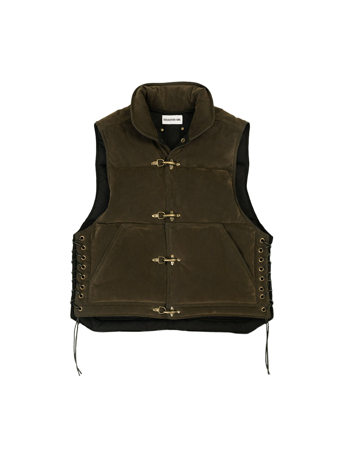 SA-24 PUFFER VEST- ARMY OLIVE – SEBASTIEN AMI