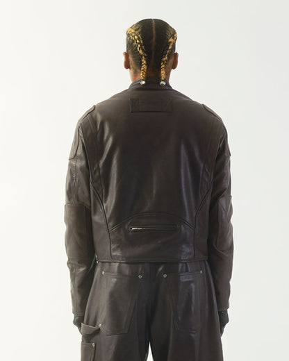 "CAFÉ SPRINTER" BIKER JACKET : GRAPHITE / BLACK