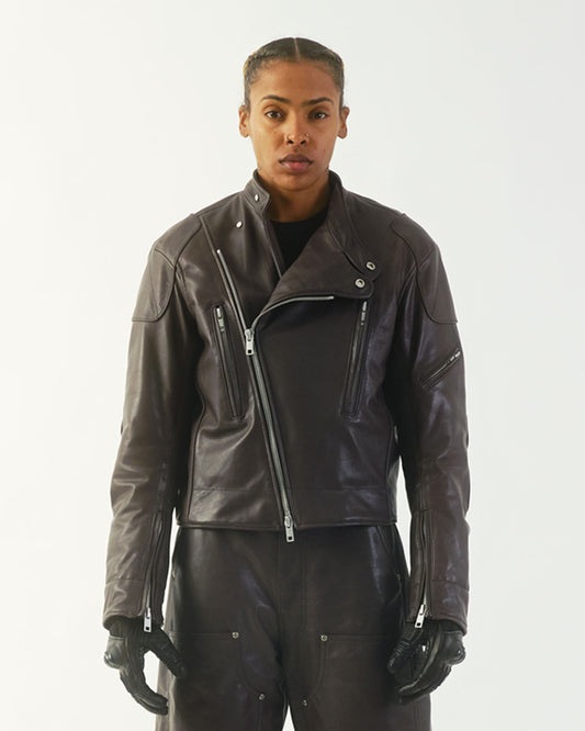 "CAFÉ SPRINTER" BIKER JACKET : GRAPHITE / BLACK